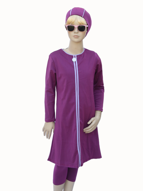 active violet modest swimsuit SeaSecret