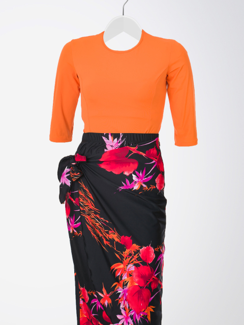 orange bromelia modest swimsuit  from the Mix & Match Collection